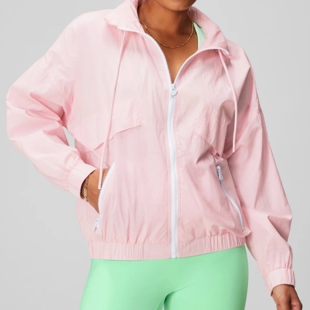 Fabletics Light Pink Windbreaker Jacket